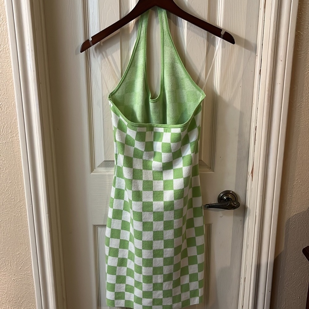 NWT JUST POLLY HALTER DRESS SIZE MEDIUM - Picture 4 of 6